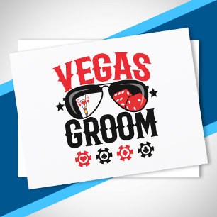Vegas Huwelijk - Bruidegom - Vegas Bachelor Party  Briefkaart