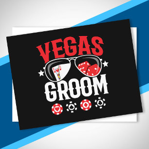 Vegas Huwelijk - Bruidegom - Vegas Bachelor Party Briefkaart