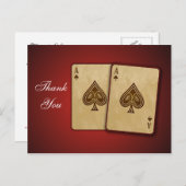 Vegas Mariage Merci Cartes (Devant / Derrière)