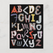 Vegas Neon A to Z Briefkaart - bij nacht (Voorkant)