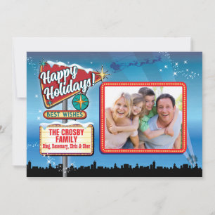  Vegas Neon Sign Kerstkaarten Kaart