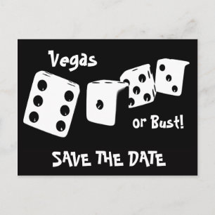 Vegas of Bust Save The Date Briefkaart