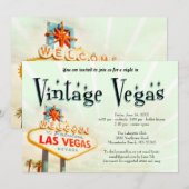  Vegas Party Invitation Kaart (Voorkant / Achterkant)
