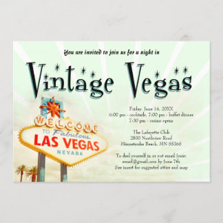 Vegas Party Invitation Kaart