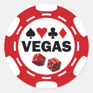 VEGAS POKER CHIP RONDE STICKER