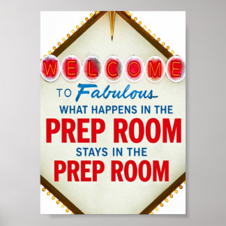Vegas-preparatiekamer Grappige Poster