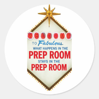 Vegas-preparatiekamer grappige sticker