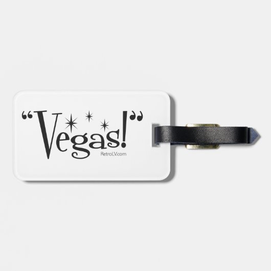 "Vegas!" RetroLV.Com-Bagagelabel Bagagelabel (Achterkant horizontaal)