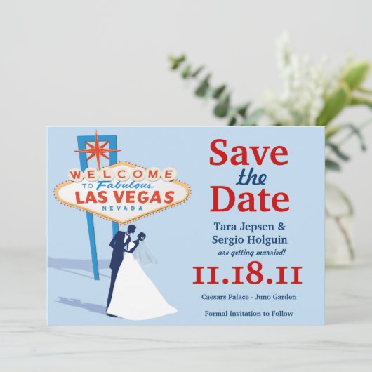 Vegas Save the Date. Save The Date (Staand voorkant)