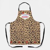 Vegas Sign Leopard Print gepersonaliseerd Schort (Voorkant)