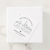Vegas Skyline | Wedding Welcome Favoriet Bedankjes Labels (In situ)