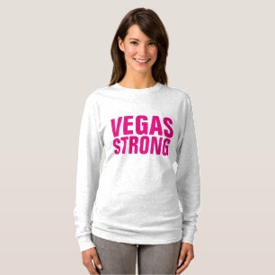 VEGAS STRONG, imprimé rose T-shirts pour dames