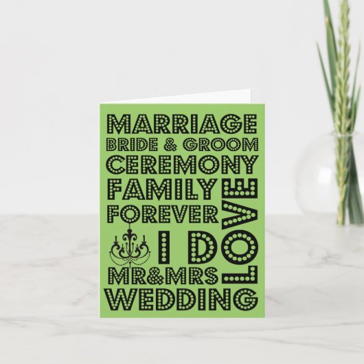 Vegas Style Mariage Merci Notes (Devant)