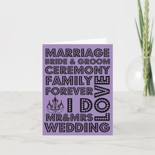 Vegas Style Mariage Merci Notes (Devant)
