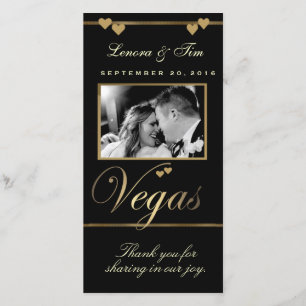 Vegas thème merci carte photo