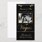 Vegas thème merci carte photo (Devant / Derrière)