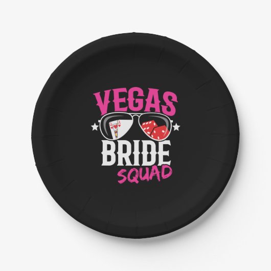 Vegas Trouw Bruidsmeisjes Groep Vegas Bachelorette Papieren Bordje (Voorkant)