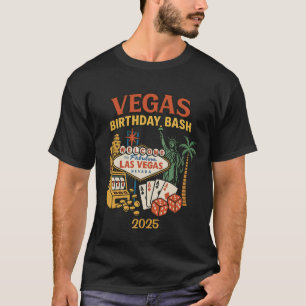 Vegas Verjaardagsfeest Aangepaste datum & Feest T-shirt