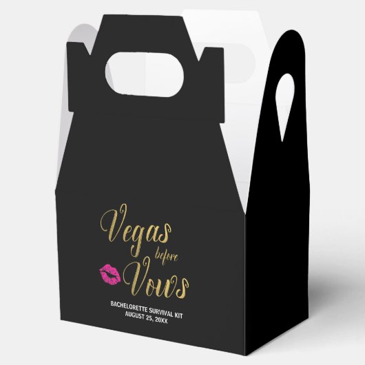 Vegas voor Vows Survival Kit Box Bedankdoosjes (Geopend)