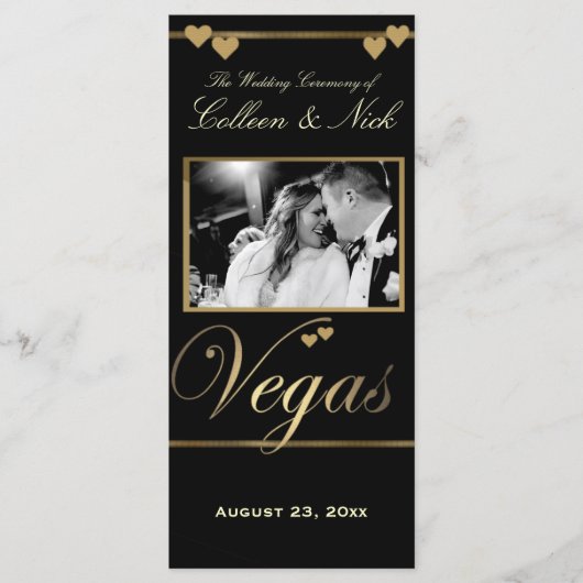 Vegas Wedding Program Sjabloon (Voorkant)