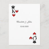 Vegas Wedding rsvp-kaart Uitnodiging Briefkaart (Voorkant)