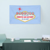 Vegas Welcome Sign Style Personaliseren Spandoek (Beurs)
