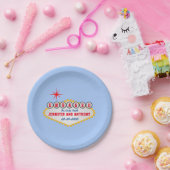 Vegas Welkom Sign Style Personaliseer papieren Bor Papieren Bordje (Feest)