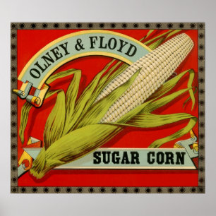 vegetabel, Olney & Floyd Sugar Corn Poster