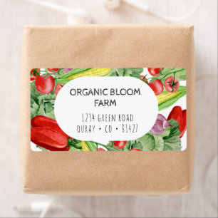 Vegetable boerderij waterverf Verzendadres Etiket