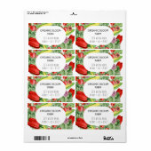 Vegetable boerderij waterverf Verzendadres Etiket (Full Sheet)