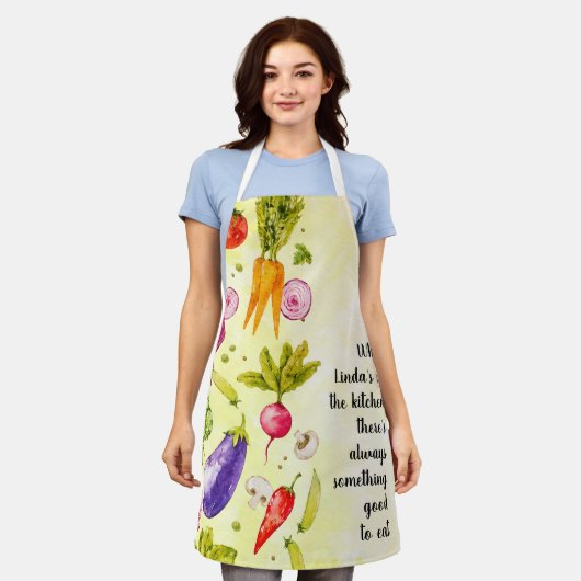 Vegetable Cascade Apron Schort (Gedragen)