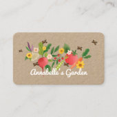 Vegetable Garden Medley & Butterflies Rustic Visitekaartje (Voorkant)