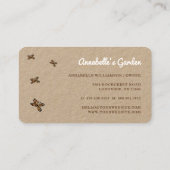 Vegetable Garden Medley & Butterflies Rustic Visitekaartje (Achterkant)