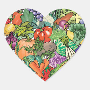 Vegetable Gardener Hart Sticker