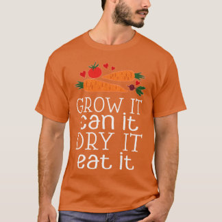 Vegetable Gardening Dehydrating Canning Quote boy T-shirt