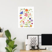 vegetable ink and watercolor collection poster (Thuiskantoor)