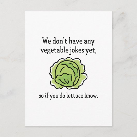 Vegetable Jokes Briefkaart (Voorkant)