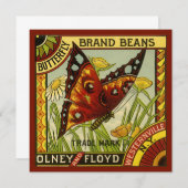  "Vegetable Label Art", "Butterfly Brand Bans" (Voorkant / Achterkant)