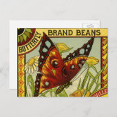  "Vegetable Label Art", "Butterfly Brand Bans" Briefkaart (Voorkant / Achterkant)