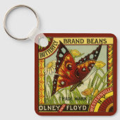  "Vegetable Label Art", "Butterfly Brand Bans" Sleutelhanger (Voorkant)