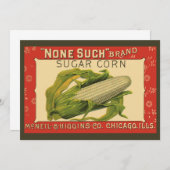 "Vegetable Label Art", geen van deze suikermaïs (Voorkant / Achterkant)