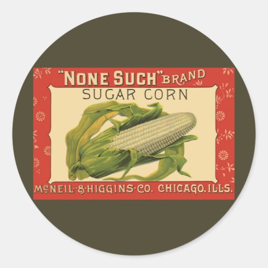  "Vegetable Label Art", geen van deze suikermaïs (Voorkant)
