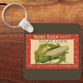  "Vegetable Label Art", geen van deze suikermaïs Sleutelhanger (Voorkant)