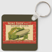  "Vegetable Label Art", geen van deze suikermaïs Sleutelhanger (Achterkant)