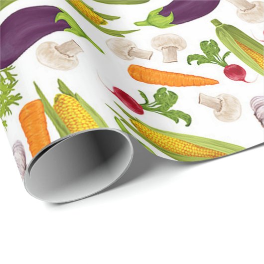 Vegetable Medley Wrapping Paper Cadeaupapier (Rol Hoek)