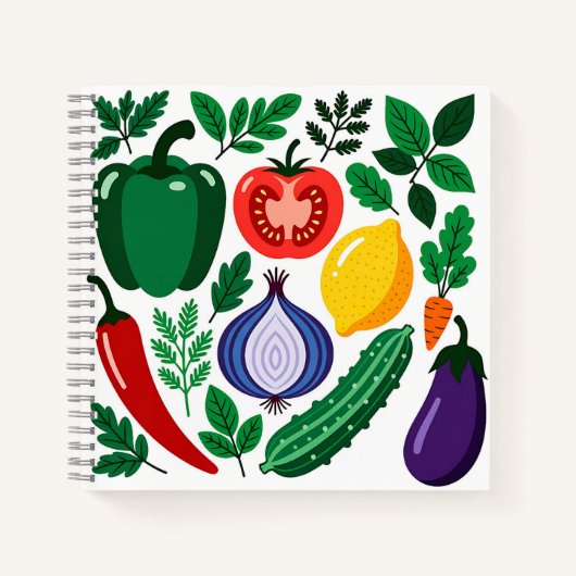Vegetable pattern notitieboek (Voorkant)