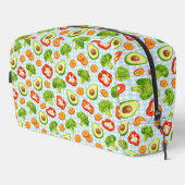 Vegetable Pattern on Blue Gingham Toilettasje (Rechterhoek)