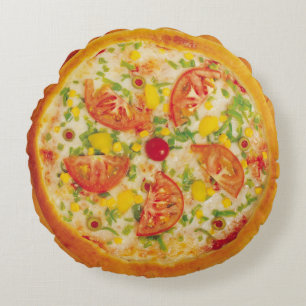 Vegetable Pizza Rond Kussen