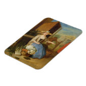 Vegetable Seller, Covent Garden, c.1726 (olie op p Magneet (Linkerzijde)