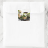 Vegetable Spring Rolls Vierkante Sticker (Tas)